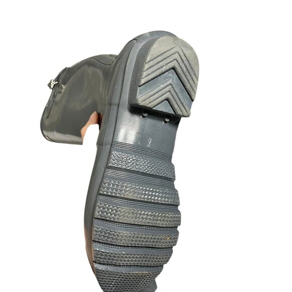 Hunter Original Tall Rain Boots Size 9 Glossy Gray Rubber Waterproof Womens - Picture 5 of 5